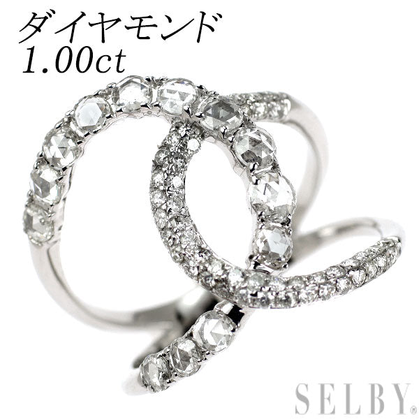 K18WG ダイヤモンド リング 1.00ct