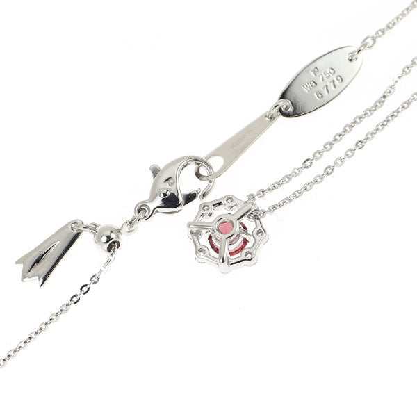 ポーラ K18WG ロードライトガーネット ダイヤモンド ペンダントネックレス 0.20ct D0.09ct