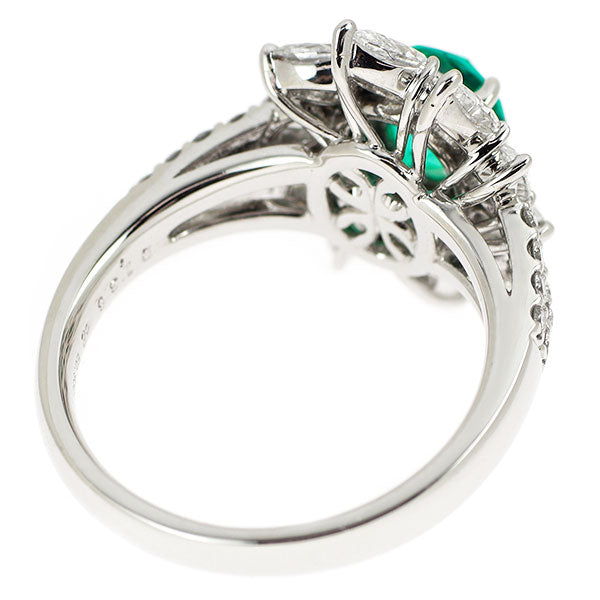 Pt950 エメラルド ダイヤモンド リング 0.933ct D1.36ct