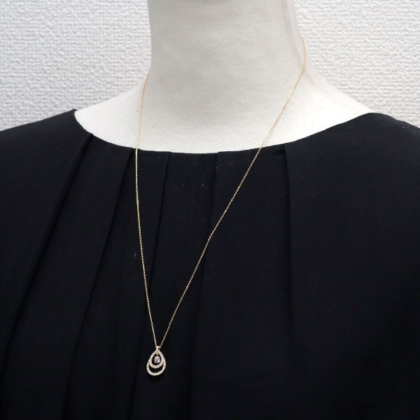 ヴァンドーム青山 K18YG ダイヤモンド ペンダントネックレス 0.156ct D0.27ct