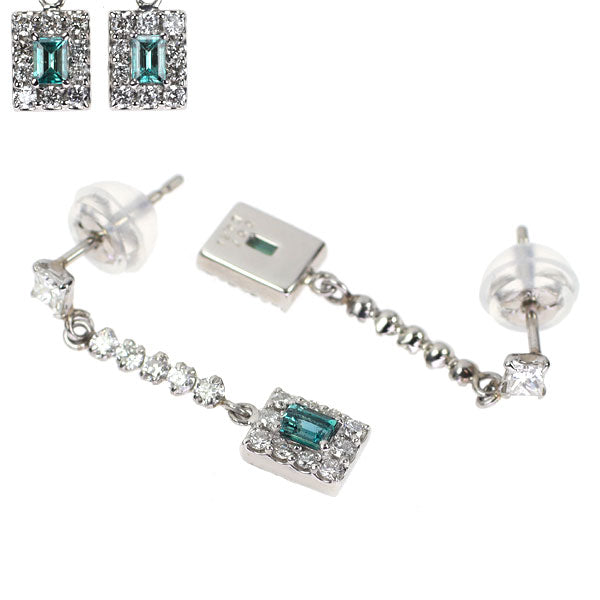 希少 Pt900 アレキサンドライト ダイヤモンド ピアス 0.14ct D0.42ct