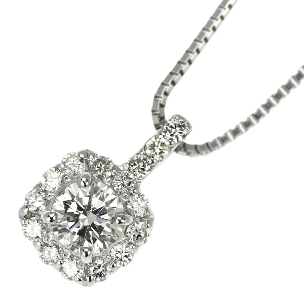 Pt900/ Pt850 ダイヤモンド ペンダントネックレス 0.284ct D0.19ct