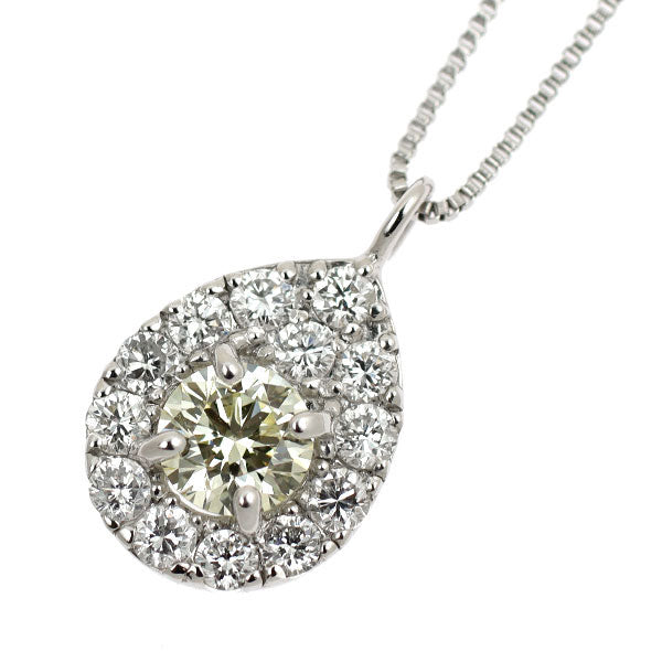 Pt ダイヤモンド ペンダントネックレス 0.161ct D0.15ct