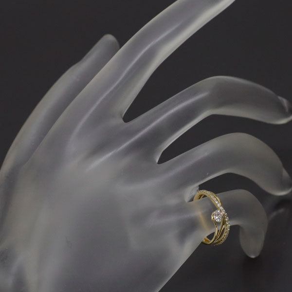 K18YG ダイヤモンド リング 0.130ct D0.12ct ピンキー