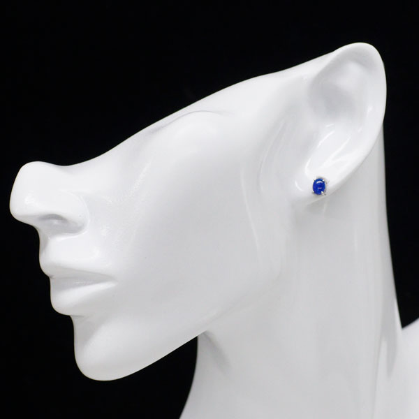 新品 希少 Pt900 オーバルカボション アウイナイト ピアス 0.73ct【エスコレ】