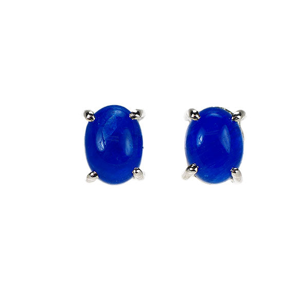 新品 Pt900 カボションカット アウイナイト ピアス 0.78ct 希少石 レアストーン【エスコレ】