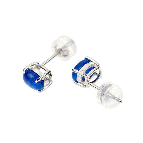 新品 Pt900 カボションカット アウイナイト ピアス 0.89ct 希少石 レアストーン【エスコレ】