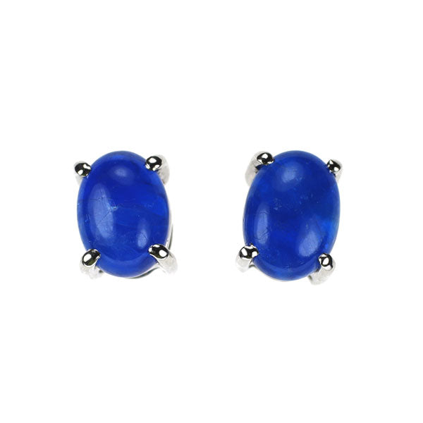 新品 Pt900 カボションカット アウイナイト ピアス 0.89ct 希少石 レアストーン【エスコレ】