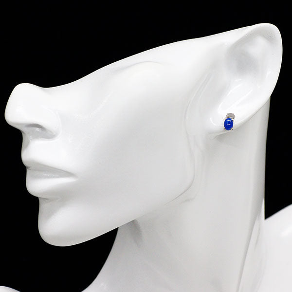 新品 希少 Pt900 カボションカット アウイナイト ピアス 0.95ct【エスコレ】