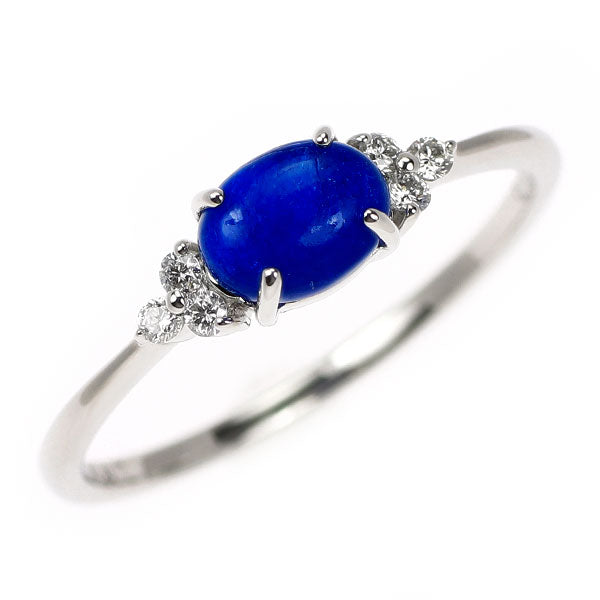新品 希少 Pt950 オーバルカボション アウイナイト ダイヤモンド リング 0.52ct D0.07ct【エスコレ】