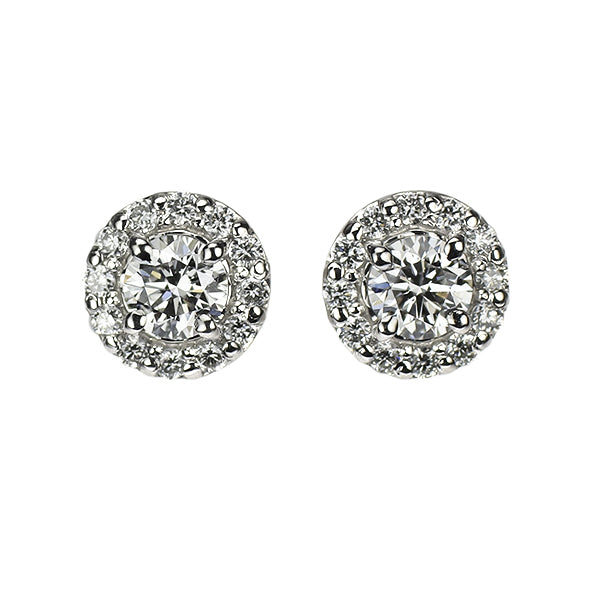 新品 Pt950/ Pt900 ダイヤモンド ピアス 0.421ct E VS2 3EXHC D0.18ct