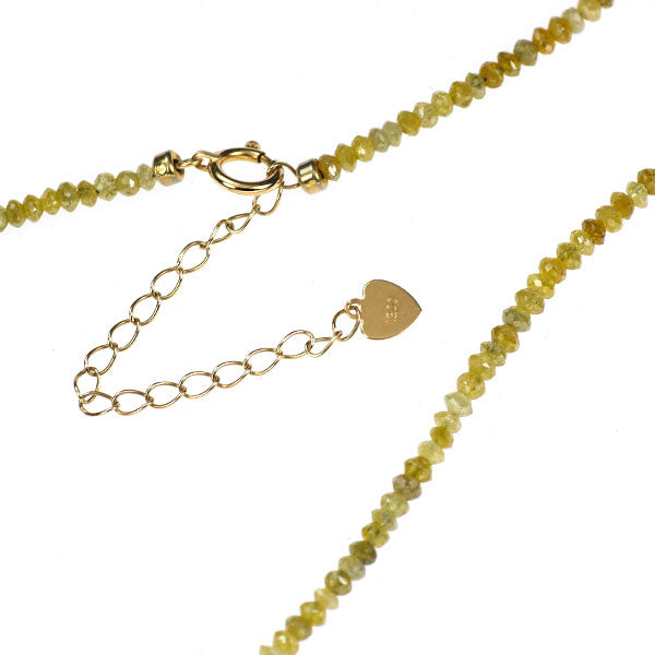 K18YG 天然イエローダイヤモンド ネックレス 15.00ct