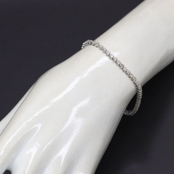 K18WG ダイヤモンド ブレスレット 2.00ct テニス