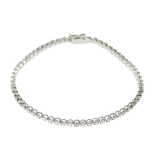 K18WG ダイヤモンド ブレスレット 2.00ct テニス