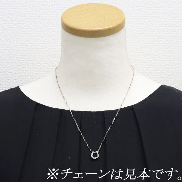 K18WG ダイヤモンド ペンダントトップ 0.40ct 馬蹄