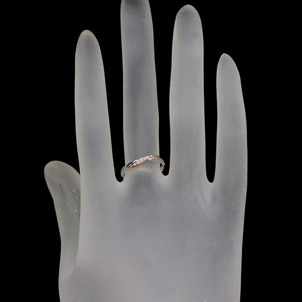 スタージュエリー Pt950/ K18PG ダイヤモンド リング 0.02ct ワンハート