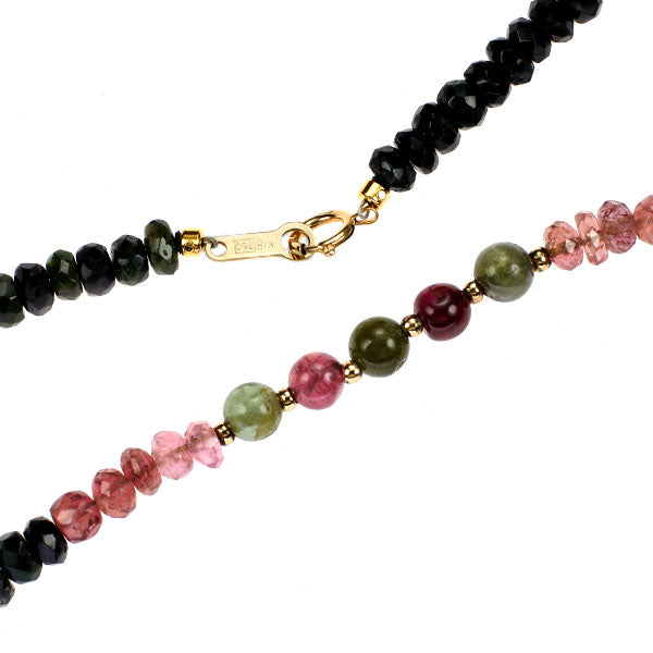 K18YG マルチカラー トルマリン ネックレス 65.00ct
