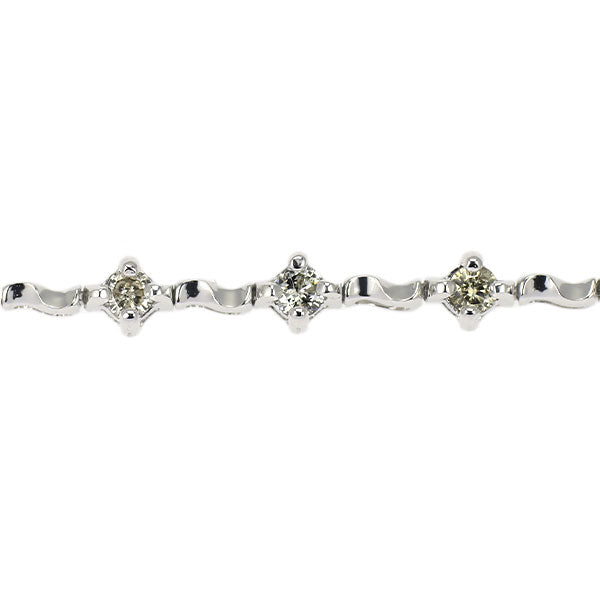 K18WG ダイヤモンド ブレスレット 1.00ct
