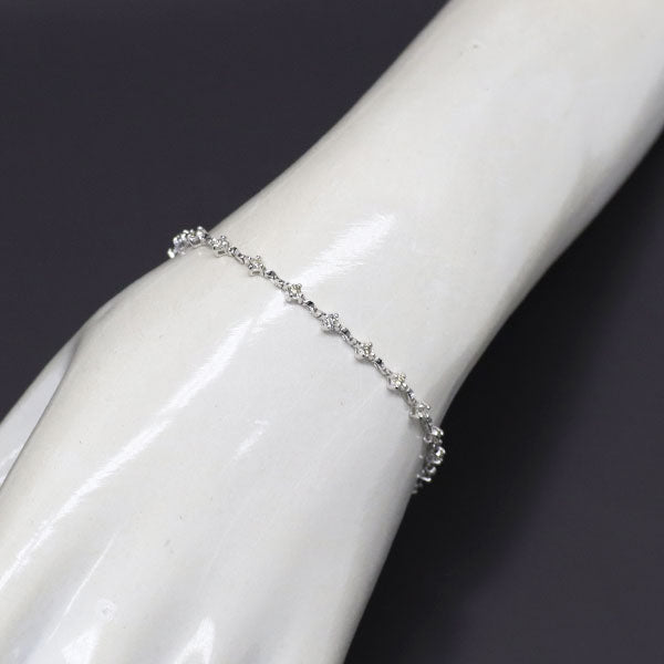 K18WG ダイヤモンド ブレスレット 1.00ct