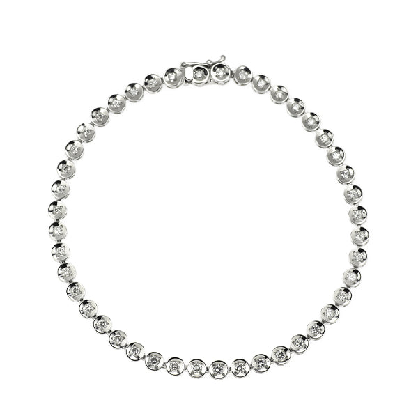 Pt850 ダイヤモンド ブレスレット 1.00ct テニス