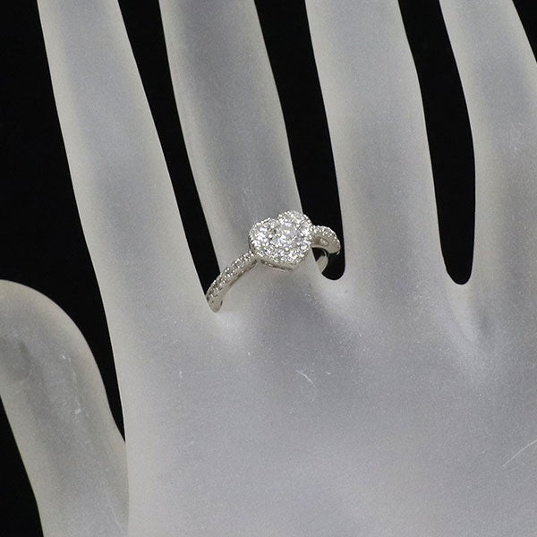 K18WG ダイヤモンド リング 0.75ct ハート