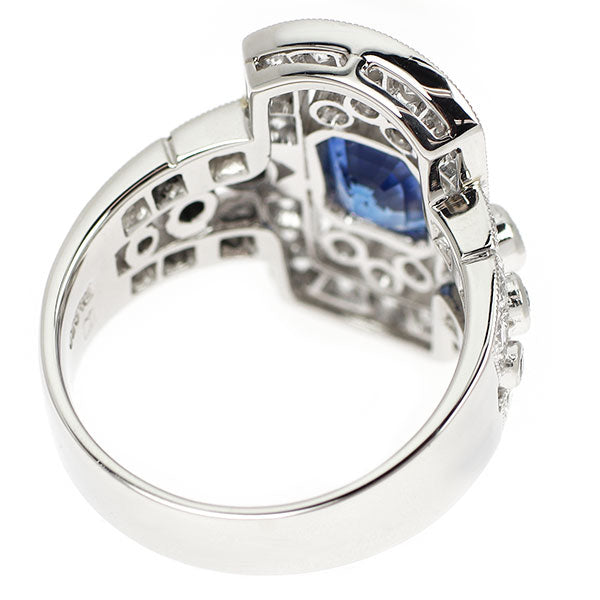 Pt950 サファイア ダイヤモンド リング 1.67ct D0.94ct