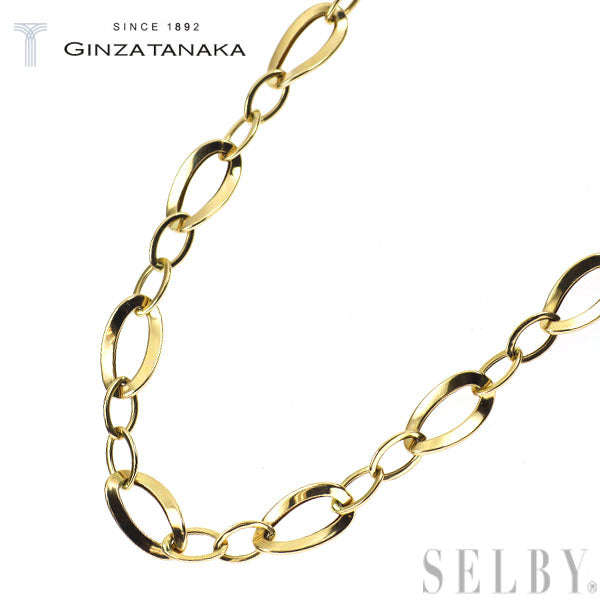 GINZA TANAKA K18YG デザインネックレス