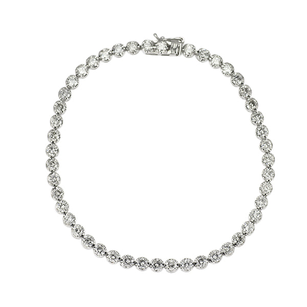 Pt900 ダイヤモンド テニス ブレスレット 4.008ct