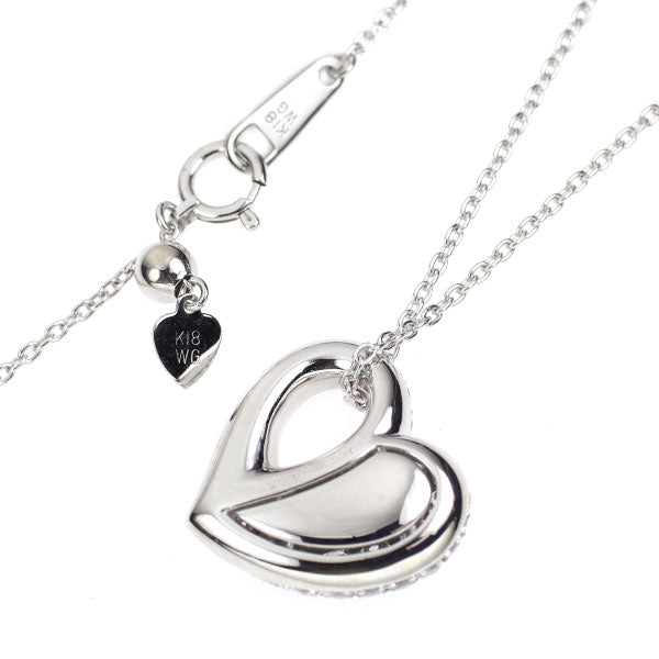 K18WG ダイヤモンド ペンダントネックレス 1.36ct ハート