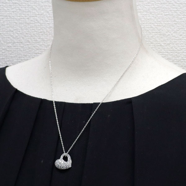 K18WG ダイヤモンド ペンダントネックレス 1.36ct ハート