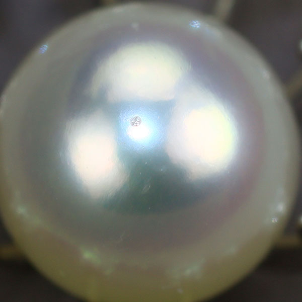 ミキモト K18WG アコヤ真珠 ダイヤモンド ペンダントネックレス 径約8.0mm