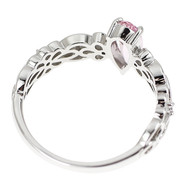 新品 Pt950 ブラジル産ピンクインペリアルトパーズ ダイヤモンド リング 0.58ct D0.03ct【エスコレ】