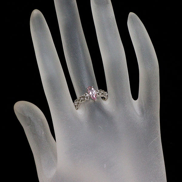 新品 Pt950 ブラジル産ピンクインペリアルトパーズ ダイヤモンド リング 0.58ct D0.03ct【エスコレ】