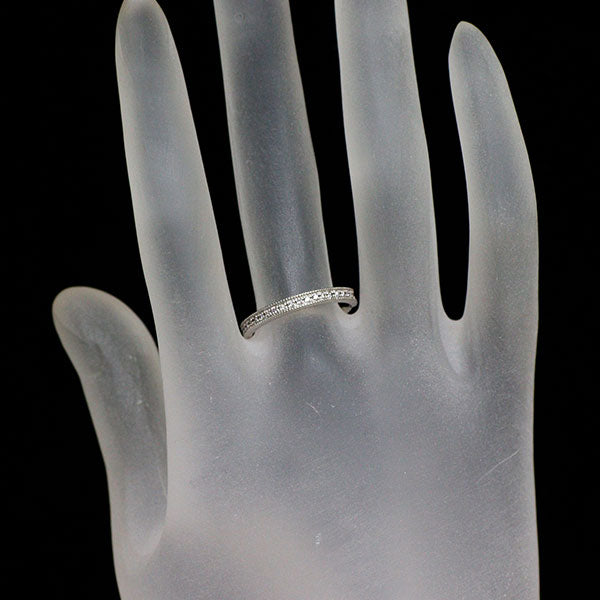 新品 Pt950 天然ピンクダイヤモンド リング 0.08ct ハーフエタニティ【エスコレ】