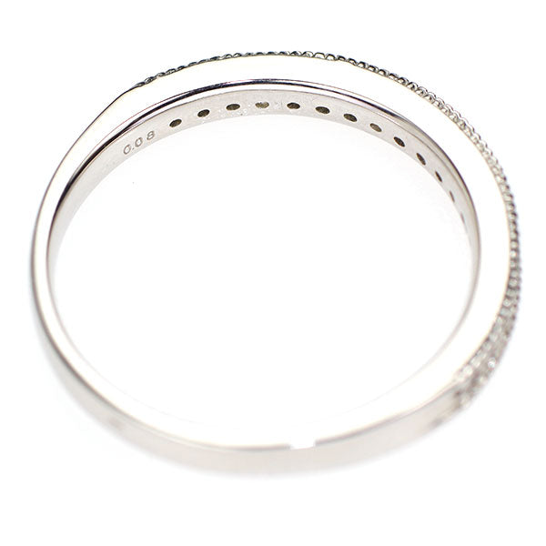 新品 Pt950 天然ピンクダイヤモンド リング PD0.080ct ミルグレイン【エスコレ】 ハーフエタニティ
