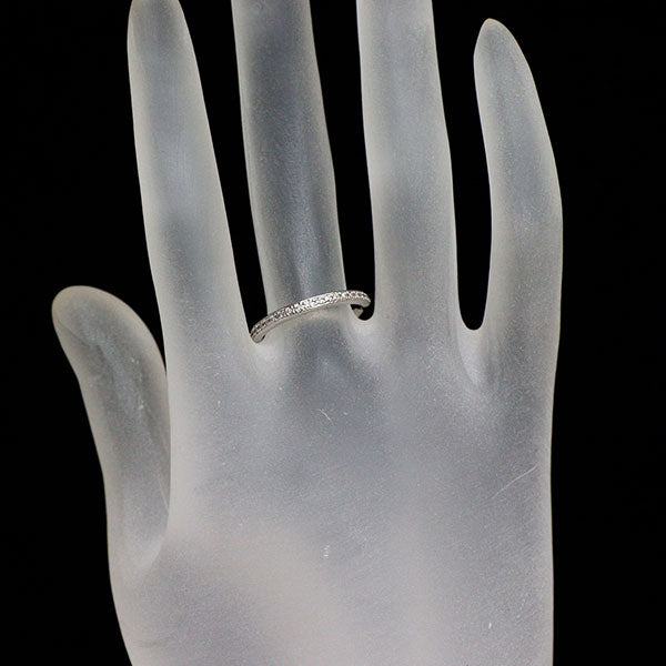 新品 Pt950 天然ピンクダイヤモンド リング 0.08ct ハーフエタニティ【エスコレ】