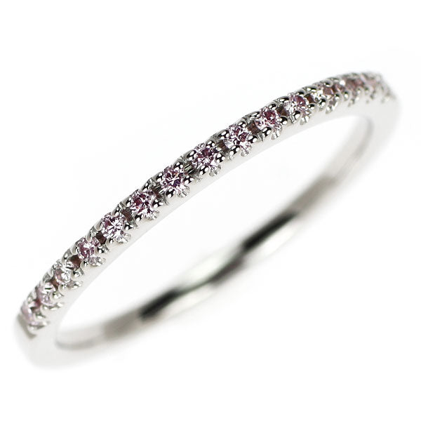 新品 Pt950 天然ピンクダイヤモンド リング 0.11ct ハーフエタニティ【エスコレ】
