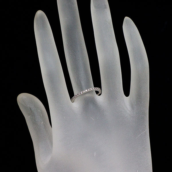 新品 Pt950 天然ピンクダイヤモンド リング 0.12ct ハーフエタニティ【エスコレ】