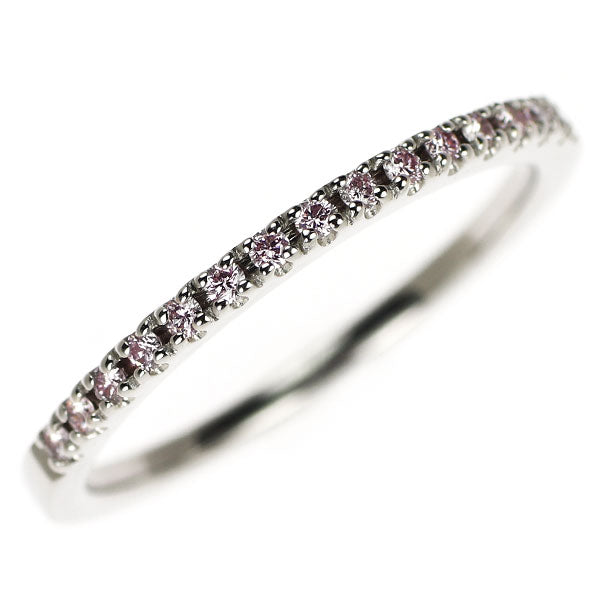 新品 Pt950 天然ピンクダイヤモンド リング 0.12ct ハーフエタニティ【エスコレ】