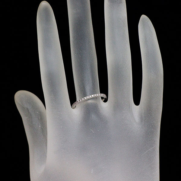 新品 Pt950 天然ピンクダイヤモンド リング 0.15ct ハーフエタニティ【エスコレ】