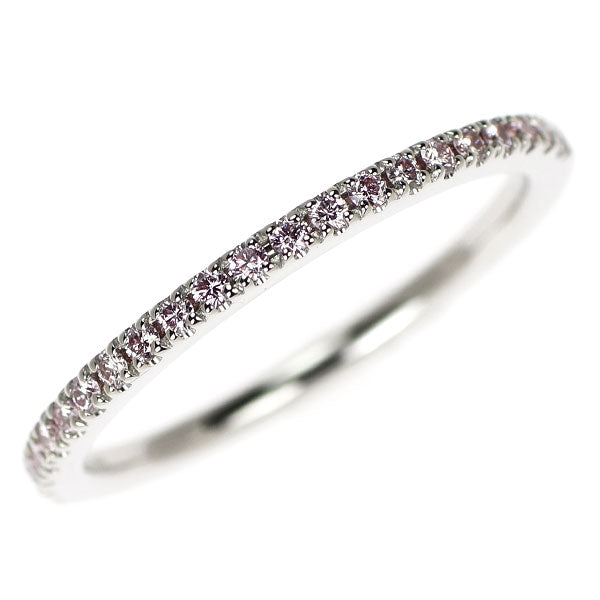 新品 Pt950 天然ピンクダイヤモンド リング 0.15ct ハーフエタニティ【エスコレ】