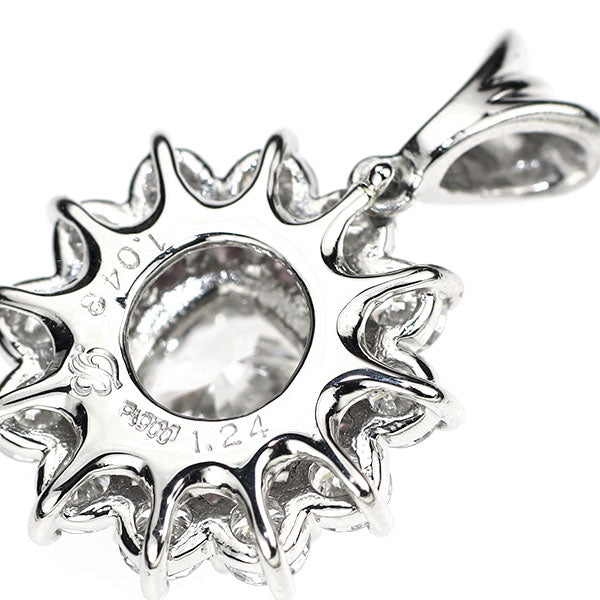 フランダースダイヤモンド正規品 Pt900 フランダースカットダイヤモンド 天然ピンク ペンダントトップ 1.043ct G VS2 D1.24ct