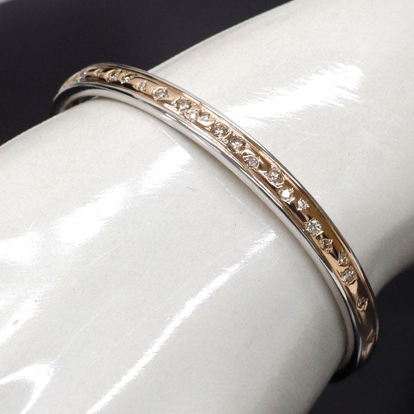 カシケイ K18WG/PG ダイヤモンド バングル 0.60ct メランジェ