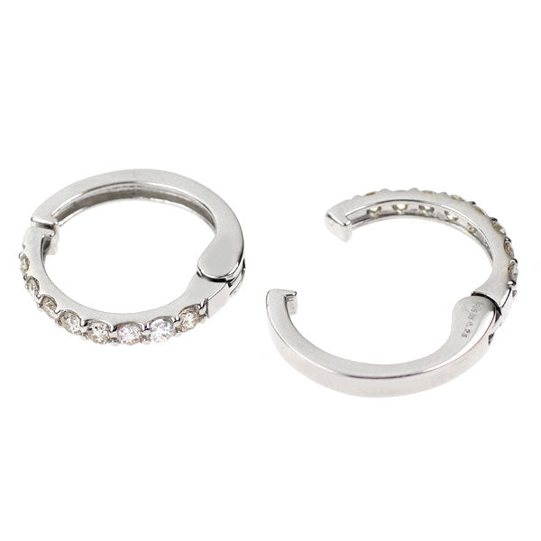 Pt950 ダイヤモンド フープ イヤリング 0.50ct