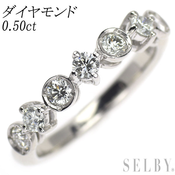 K18WG ダイヤモンド リング 0.50ct