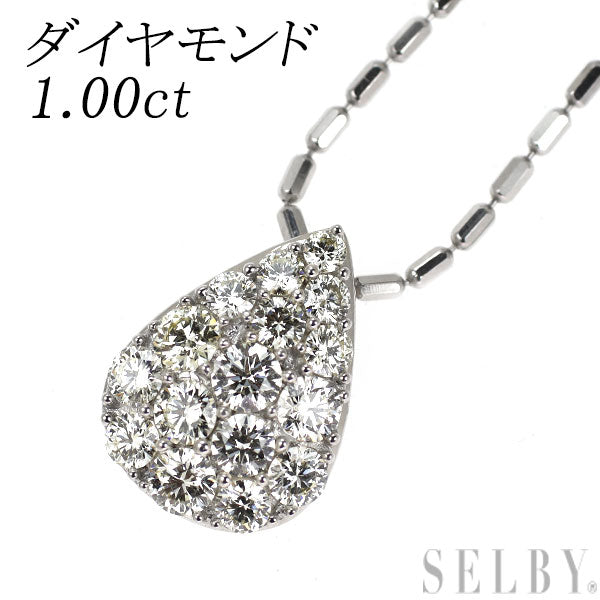 K18WG ダイヤモンド ペンダントネックレス 1.00ct — セルビー