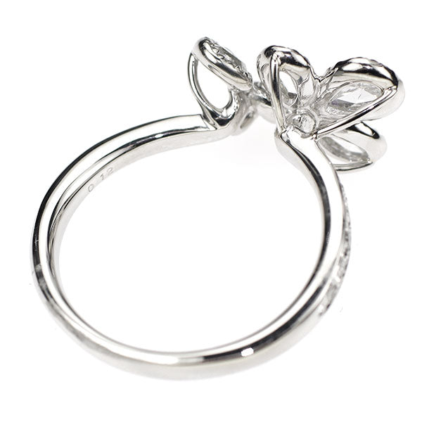 Pt900 ローズカットダイヤモンド リング 0.99ct D0.12ct