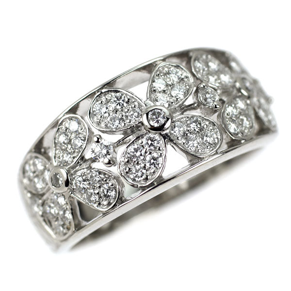 Pt900 ダイヤモンド リング 0.58ct フラワー