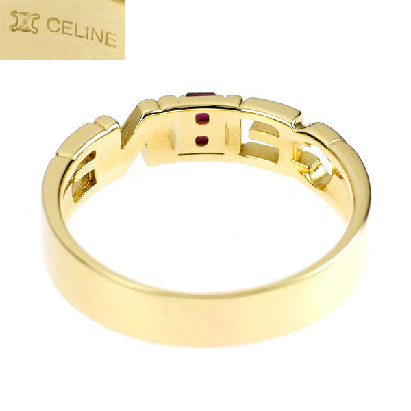 セリーヌ K18YG ルビー リング 0.10ct