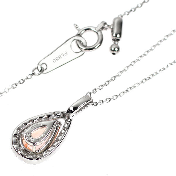 Pt900/ Pt850 インペリアル トパーズ ダイヤモンド ペンダントネックレス 0.75ct D0.15ct